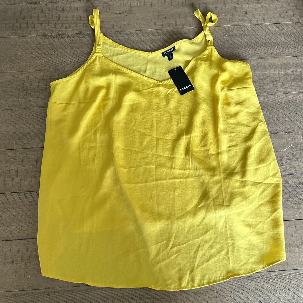 Torrid Size 0 Large 12 Yellow Cami Tank Top Blouse NWT
